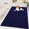 imageOLANLY Dog Door Mat for Muddy Paws 48x30 Ultra Absorbent Chenille Mud Doormat NonSlip Washable and Dirt Trapping Doormat for Indoor Entryway QuickDry Indoor Pet Bed Mats for Dogs GreyNavy Blue