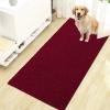imageOLANLY Dog Door Mat for Muddy Paws 48x30 Ultra Absorbent Chenille Mud Doormat NonSlip Washable and Dirt Trapping Doormat for Indoor Entryway QuickDry Indoor Pet Bed Mats for Dogs GreyBurgundy