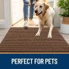 imageOLANLY Dog Door Mat for Muddy Paws 48x30 Ultra Absorbent Chenille Mud Doormat NonSlip Washable and Dirt Trapping Doormat for Indoor Entryway QuickDry Indoor Pet Bed Mats for Dogs GreyMocha