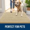 imageOLANLY Dog Door Mat for Muddy Paws 48x30 Ultra Absorbent Chenille Mud Doormat NonSlip Washable and Dirt Trapping Doormat for Indoor Entryway QuickDry Indoor Pet Bed Mats for Dogs GreySand