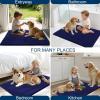 imageOLANLY Dog Door Mat for Muddy Paws 48x30 Ultra Absorbent Chenille Mud Doormat NonSlip Washable and Dirt Trapping Doormat for Indoor Entryway QuickDry Indoor Pet Bed Mats for Dogs GreyNavy Blue