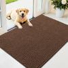 imageOLANLY Dog Door Mat for Muddy Paws 48x30 Ultra Absorbent Chenille Mud Doormat NonSlip Washable and Dirt Trapping Doormat for Indoor Entryway QuickDry Indoor Pet Bed Mats for Dogs GreyMocha