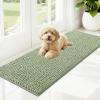 imageOLANLY Dog Door Mat for Muddy Paws 48x30 Ultra Absorbent Chenille Mud Doormat NonSlip Washable and Dirt Trapping Doormat for Indoor Entryway QuickDry Indoor Pet Bed Mats for Dogs GreySage Green