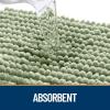 imageOLANLY Dog Door Mat for Muddy Paws 48x30 Ultra Absorbent Chenille Mud Doormat NonSlip Washable and Dirt Trapping Doormat for Indoor Entryway QuickDry Indoor Pet Bed Mats for Dogs GreySage Green