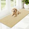 imageOLANLY Dog Door Mat for Muddy Paws 48x30 Ultra Absorbent Chenille Mud Doormat NonSlip Washable and Dirt Trapping Doormat for Indoor Entryway QuickDry Indoor Pet Bed Mats for Dogs GreySand
