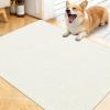 imageOLANLY Dog Door Mat for Muddy Paws 48x30 Ultra Absorbent Chenille Mud Doormat NonSlip Washable and Dirt Trapping Doormat for Indoor Entryway QuickDry Indoor Pet Bed Mats for Dogs GreyIvory