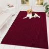 imageOLANLY Dog Door Mat for Muddy Paws 48x30 Ultra Absorbent Chenille Mud Doormat NonSlip Washable and Dirt Trapping Doormat for Indoor Entryway QuickDry Indoor Pet Bed Mats for Dogs GreyBurgundy