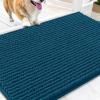 imageOLANLY Dog Door Mat for Muddy Paws 48x30 Ultra Absorbent Chenille Mud Doormat NonSlip Washable and Dirt Trapping Doormat for Indoor Entryway QuickDry Indoor Pet Bed Mats for Dogs GreyAtlantic Blue