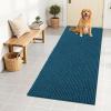 imageOLANLY Dog Door Mat for Muddy Paws 48x30 Ultra Absorbent Chenille Mud Doormat NonSlip Washable and Dirt Trapping Doormat for Indoor Entryway QuickDry Indoor Pet Bed Mats for Dogs GreyAtlantic Blue