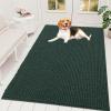 imageOLANLY Dog Door Mat for Muddy Paws 48x30 Ultra Absorbent Chenille Mud Doormat NonSlip Washable and Dirt Trapping Doormat for Indoor Entryway QuickDry Indoor Pet Bed Mats for Dogs GreyBlackish Green