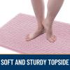 imageOLANLY Dog Door Mat for Muddy Paws 48x30 Ultra Absorbent Chenille Mud Doormat NonSlip Washable and Dirt Trapping Doormat for Indoor Entryway QuickDry Indoor Pet Bed Mats for Dogs GreyDusty Rose