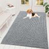 imageOLANLY Dog Door Mat for Muddy Paws 48x30 Ultra Absorbent Chenille Mud Doormat NonSlip Washable and Dirt Trapping Doormat for Indoor Entryway QuickDry Indoor Pet Bed Mats for Dogs GreyGrey