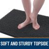 imageOLANLY Dog Door Mat for Muddy Paws 48x30 Ultra Absorbent Chenille Mud Doormat NonSlip Washable and Dirt Trapping Doormat for Indoor Entryway QuickDry Indoor Pet Bed Mats for Dogs GreyDark Grey