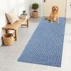 imageOLANLY Dog Door Mat for Muddy Paws 48x30 Ultra Absorbent Chenille Mud Doormat NonSlip Washable and Dirt Trapping Doormat for Indoor Entryway QuickDry Indoor Pet Bed Mats for Dogs GreyAiry Blue