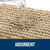 imageOLANLY Dog Door Mat for Muddy Paws 48x30 Ultra Absorbent Chenille Mud Doormat NonSlip Washable and Dirt Trapping Doormat for Indoor Entryway QuickDry Indoor Pet Bed Mats for Dogs GreyBeige