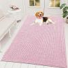 imageOLANLY Dog Door Mat for Muddy Paws 48x30 Ultra Absorbent Chenille Mud Doormat NonSlip Washable and Dirt Trapping Doormat for Indoor Entryway QuickDry Indoor Pet Bed Mats for Dogs GreyDusty Rose