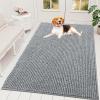 imageOLANLY Dog Door Mat for Muddy Paws 48x30 Ultra Absorbent Chenille Mud Doormat NonSlip Washable and Dirt Trapping Doormat for Indoor Entryway QuickDry Indoor Pet Bed Mats for Dogs GreyGrey