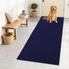 imageOLANLY Dog Door Mat for Muddy Paws 48x30 Ultra Absorbent Chenille Mud Doormat NonSlip Washable and Dirt Trapping Doormat for Indoor Entryway QuickDry Indoor Pet Bed Mats for Dogs GreyNavy Blue