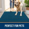 imageOLANLY Dog Door Mat for Muddy Paws 48x30 Ultra Absorbent Chenille Mud Doormat NonSlip Washable and Dirt Trapping Doormat for Indoor Entryway QuickDry Indoor Pet Bed Mats for Dogs GreyAtlantic Blue