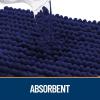 imageOLANLY Dog Door Mat for Muddy Paws 48x30 Ultra Absorbent Chenille Mud Doormat NonSlip Washable and Dirt Trapping Doormat for Indoor Entryway QuickDry Indoor Pet Bed Mats for Dogs GreyNavy Blue