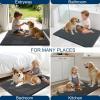 imageOLANLY Dog Door Mat for Muddy Paws 48x30 Ultra Absorbent Chenille Mud Doormat NonSlip Washable and Dirt Trapping Doormat for Indoor Entryway QuickDry Indoor Pet Bed Mats for Dogs GreyDark Grey
