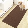 imageOLANLY Dog Door Mat for Muddy Paws 48x30 Ultra Absorbent Chenille Mud Doormat NonSlip Washable and Dirt Trapping Doormat for Indoor Entryway QuickDry Indoor Pet Bed Mats for Dogs GreyMocha