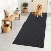 imageOLANLY Dog Door Mat for Muddy Paws 48x30 Ultra Absorbent Chenille Mud Doormat NonSlip Washable and Dirt Trapping Doormat for Indoor Entryway QuickDry Indoor Pet Bed Mats for Dogs GreyDark Grey