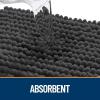 imageOLANLY Dog Door Mat for Muddy Paws 48x30 Ultra Absorbent Chenille Mud Doormat NonSlip Washable and Dirt Trapping Doormat for Indoor Entryway QuickDry Indoor Pet Bed Mats for Dogs GreyDark Grey