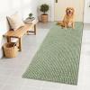 imageOLANLY Dog Door Mat for Muddy Paws 48x30 Ultra Absorbent Chenille Mud Doormat NonSlip Washable and Dirt Trapping Doormat for Indoor Entryway QuickDry Indoor Pet Bed Mats for Dogs GreySage Green