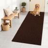 imageOLANLY Dog Door Mat for Muddy Paws 48x30 Ultra Absorbent Chenille Mud Doormat NonSlip Washable and Dirt Trapping Doormat for Indoor Entryway QuickDry Indoor Pet Bed Mats for Dogs GreyBrown