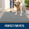 imageOLANLY Dog Door Mat for Muddy Paws 48x30 Ultra Absorbent Chenille Mud Doormat NonSlip Washable and Dirt Trapping Doormat for Indoor Entryway QuickDry Indoor Pet Bed Mats for Dogs GreyGrey