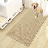 imageOLANLY Dog Door Mat for Muddy Paws 48x30 Ultra Absorbent Chenille Mud Doormat NonSlip Washable and Dirt Trapping Doormat for Indoor Entryway QuickDry Indoor Pet Bed Mats for Dogs GreySand