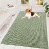 imageOLANLY Dog Door Mat for Muddy Paws 48x30 Ultra Absorbent Chenille Mud Doormat NonSlip Washable and Dirt Trapping Doormat for Indoor Entryway QuickDry Indoor Pet Bed Mats for Dogs GreySage Green