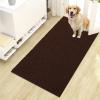 imageOLANLY Dog Door Mat for Muddy Paws 48x30 Ultra Absorbent Chenille Mud Doormat NonSlip Washable and Dirt Trapping Doormat for Indoor Entryway QuickDry Indoor Pet Bed Mats for Dogs GreyBrown