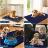 imageOLANLY Dog Door Mat for Muddy Paws 48x30 Ultra Absorbent Chenille Mud Doormat NonSlip Washable and Dirt Trapping Doormat for Indoor Entryway QuickDry Indoor Pet Bed Mats for Dogs GreyNavy Blue