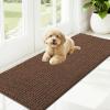 imageOLANLY Dog Door Mat for Muddy Paws 48x30 Ultra Absorbent Chenille Mud Doormat NonSlip Washable and Dirt Trapping Doormat for Indoor Entryway QuickDry Indoor Pet Bed Mats for Dogs GreyMocha