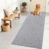imageOLANLY Dog Door Mat for Muddy Paws 48x30 Ultra Absorbent Chenille Mud Doormat NonSlip Washable and Dirt Trapping Doormat for Indoor Entryway QuickDry Indoor Pet Bed Mats for Dogs GreyLight Grey