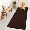 imageOLANLY Dog Door Mat for Muddy Paws 48x30 Ultra Absorbent Chenille Mud Doormat NonSlip Washable and Dirt Trapping Doormat for Indoor Entryway QuickDry Indoor Pet Bed Mats for Dogs GreyBrown