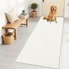 imageOLANLY Dog Door Mat for Muddy Paws 48x30 Ultra Absorbent Chenille Mud Doormat NonSlip Washable and Dirt Trapping Doormat for Indoor Entryway QuickDry Indoor Pet Bed Mats for Dogs GreyIvory
