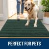 imageOLANLY Dog Door Mat for Muddy Paws 48x30 Ultra Absorbent Chenille Mud Doormat NonSlip Washable and Dirt Trapping Doormat for Indoor Entryway QuickDry Indoor Pet Bed Mats for Dogs GreyBlackish Green