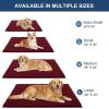 imageOLANLY Dog Door Mat for Muddy Paws 48x30 Ultra Absorbent Chenille Mud Doormat NonSlip Washable and Dirt Trapping Doormat for Indoor Entryway QuickDry Indoor Pet Bed Mats for Dogs GreyBurgundy