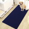 imageOLANLY Dog Door Mat for Muddy Paws 48x30 Ultra Absorbent Chenille Mud Doormat NonSlip Washable and Dirt Trapping Doormat for Indoor Entryway QuickDry Indoor Pet Bed Mats for Dogs GreyNavy Blue