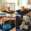 imageOLANLY Dog Door Mat for Muddy Paws 48x30 Ultra Absorbent Chenille Mud Doormat NonSlip Washable and Dirt Trapping Doormat for Indoor Entryway QuickDry Indoor Pet Bed Mats for Dogs GreyBlack