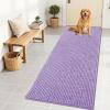 imageOLANLY Dog Door Mat for Muddy Paws 48x30 Ultra Absorbent Chenille Mud Doormat NonSlip Washable and Dirt Trapping Doormat for Indoor Entryway QuickDry Indoor Pet Bed Mats for Dogs GreyLavender