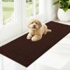 imageOLANLY Dog Door Mat for Muddy Paws 48x30 Ultra Absorbent Chenille Mud Doormat NonSlip Washable and Dirt Trapping Doormat for Indoor Entryway QuickDry Indoor Pet Bed Mats for Dogs GreyBrown