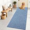 imageOLANLY Dog Door Mat for Muddy Paws 48x30 Ultra Absorbent Chenille Mud Doormat NonSlip Washable and Dirt Trapping Doormat for Indoor Entryway QuickDry Indoor Pet Bed Mats for Dogs GreyAiry Blue