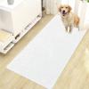 imageOLANLY Dog Door Mat for Muddy Paws 48x30 Ultra Absorbent Chenille Mud Doormat NonSlip Washable and Dirt Trapping Doormat for Indoor Entryway QuickDry Indoor Pet Bed Mats for Dogs GreyWhite