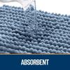imageOLANLY Dog Door Mat for Muddy Paws 48x30 Ultra Absorbent Chenille Mud Doormat NonSlip Washable and Dirt Trapping Doormat for Indoor Entryway QuickDry Indoor Pet Bed Mats for Dogs GreyAiry Blue