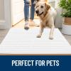 imageOLANLY Dog Door Mat for Muddy Paws 48x30 Ultra Absorbent Chenille Mud Doormat NonSlip Washable and Dirt Trapping Doormat for Indoor Entryway QuickDry Indoor Pet Bed Mats for Dogs GreyWhite