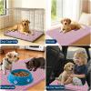 imageOLANLY Dog Door Mat for Muddy Paws 48x30 Ultra Absorbent Chenille Mud Doormat NonSlip Washable and Dirt Trapping Doormat for Indoor Entryway QuickDry Indoor Pet Bed Mats for Dogs GreyDusty Rose
